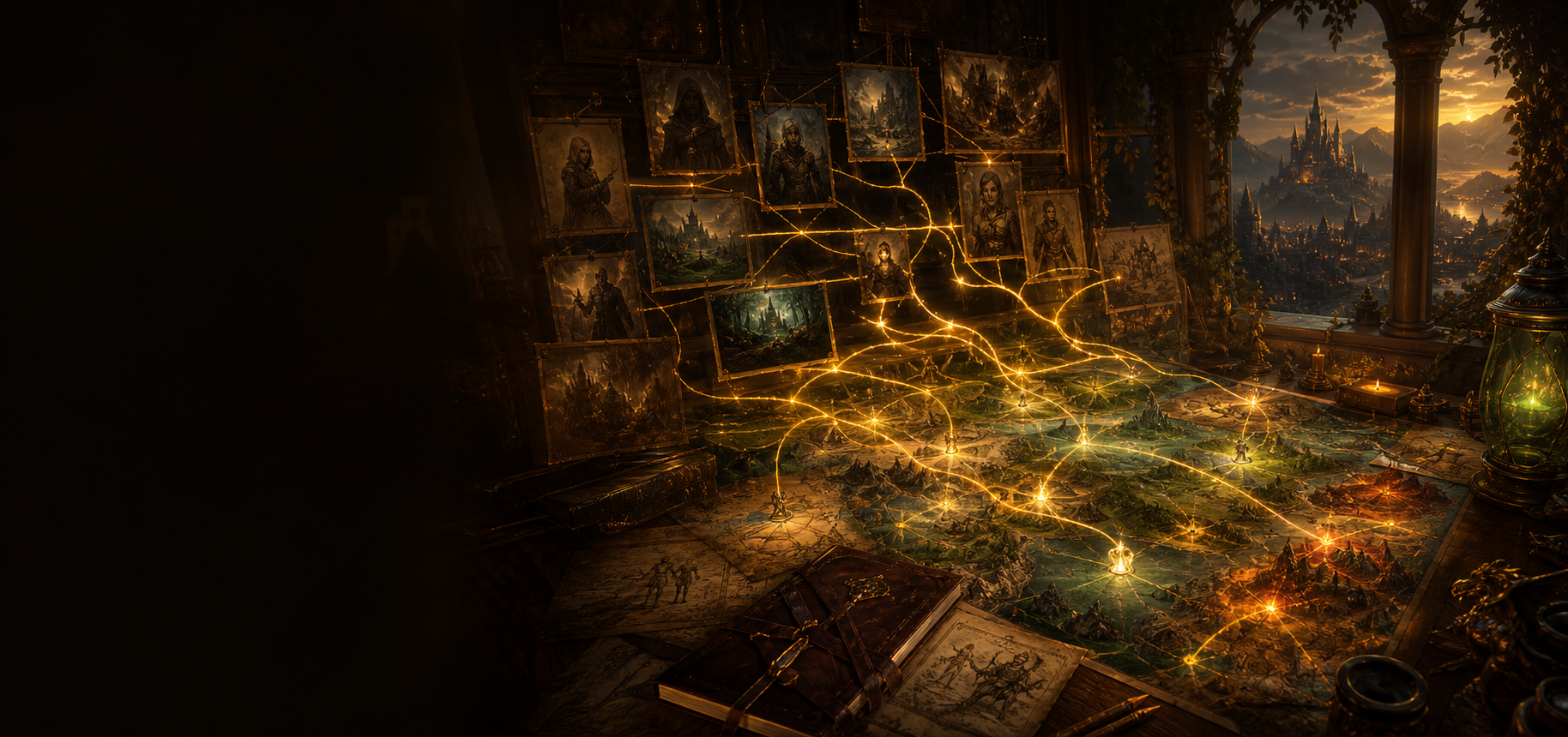 A fantasy chronicle of connected characters, places, and story events